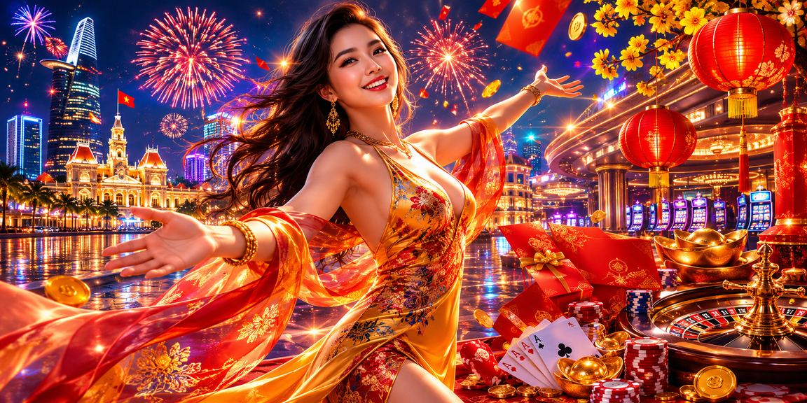 Bầu không khí sôi động tại chợ đêm Hồ Chí Minh với phong bao đỏ và các chương trình thưởng hấp dẫn