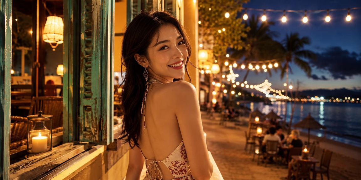 Không gian casino ấm cúng tại Hội An với ánh đèn lồng truyền thống và ly cà phê thơm ngon