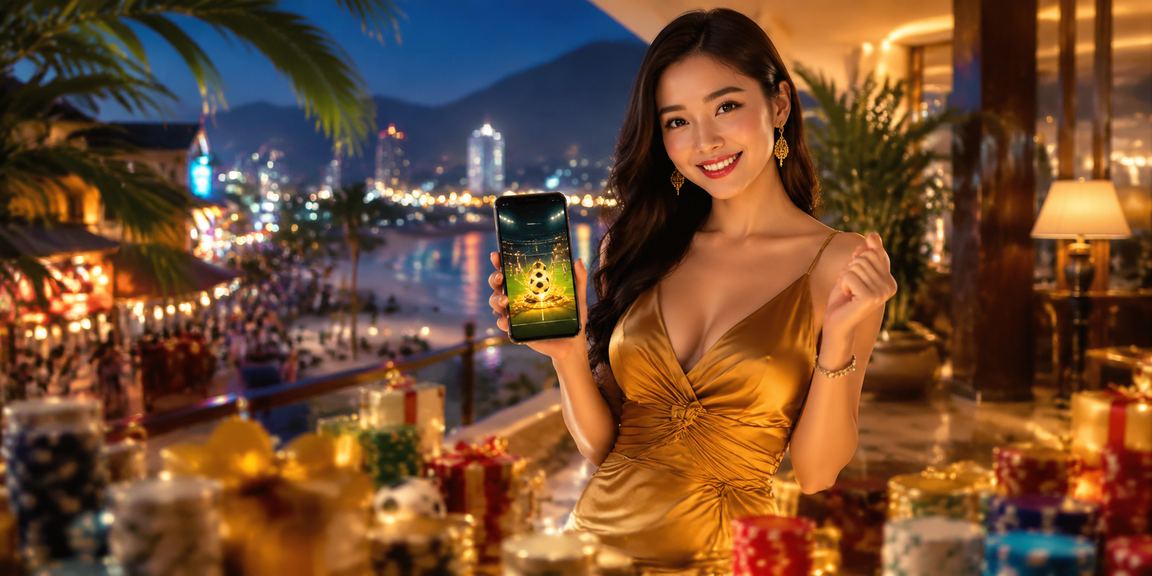 Người chơi xem kết quả cá cược bóng đá tại chợ đêm Nha Trang trên điện thoại di động